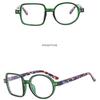 Women's Glasses Anti-Blue Light Fashion Personalized Hip Hop Square and Round Color Matching Plain Glasses Party Street Shooting Stylish Glasses