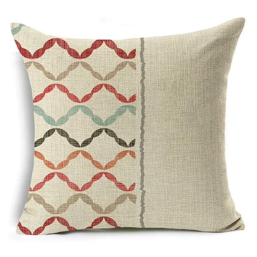 Mandala Graffiti Cushion Cover 45X45Cm Linen Decorative Pillow Cover Sofa Bed Pillow Case