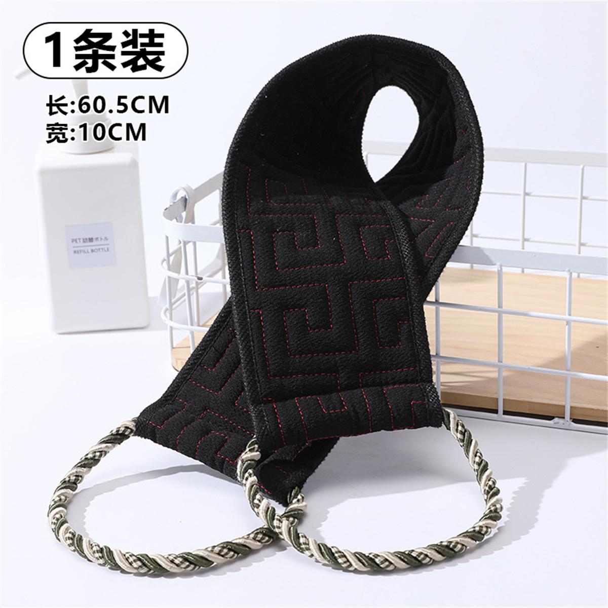 

Men s long, double-sided exfoliating bath towel for back scrubbing, powerful shower scrub and mud removal tool, household coarse