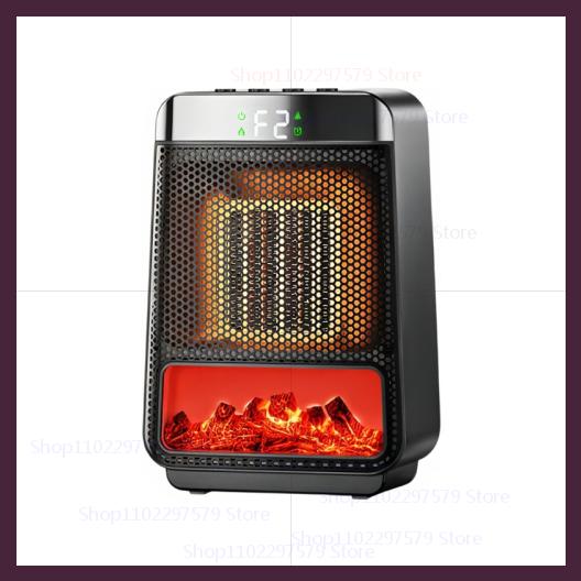 

Portable 3D Mini Simulated Fireplace Heater for Home Energy Saving Silent Fast Hand Warmer Fast Heating Low Power Hot Air Fan EU чёрный