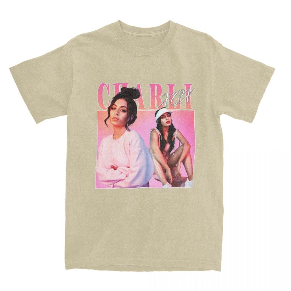 Charli Xcx Brat Men T Shirts Funny Tees Short Sleeve Round Collar T-Shirt 100% Cotton Gift Idea Tops