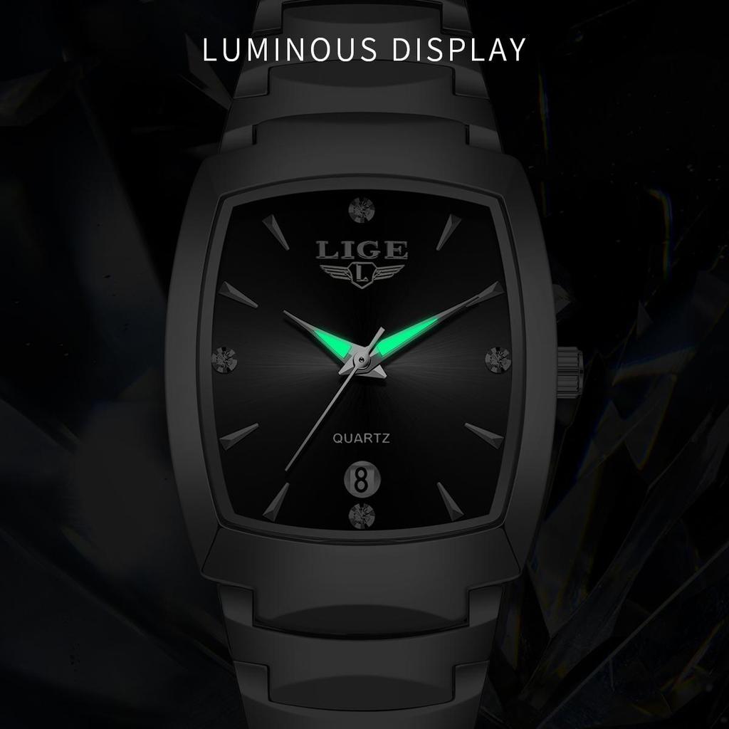 LIGE New Ladies Watch Luxury  Stainless Steel Waterproof Women Watches Creative Fashion Original Elegant Quartz Wristwatch Gift