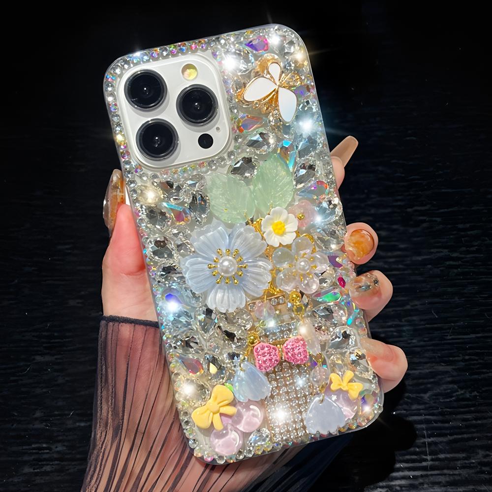 Glitzer Bling Strass Handyhülle Für XiaoMi 15 Ultra 14 Pro 14T 14A Plus 13 Lite 13T 12 12T 12S 12X 5G 3D Floral Kristall Diamant Glitzer Hülle