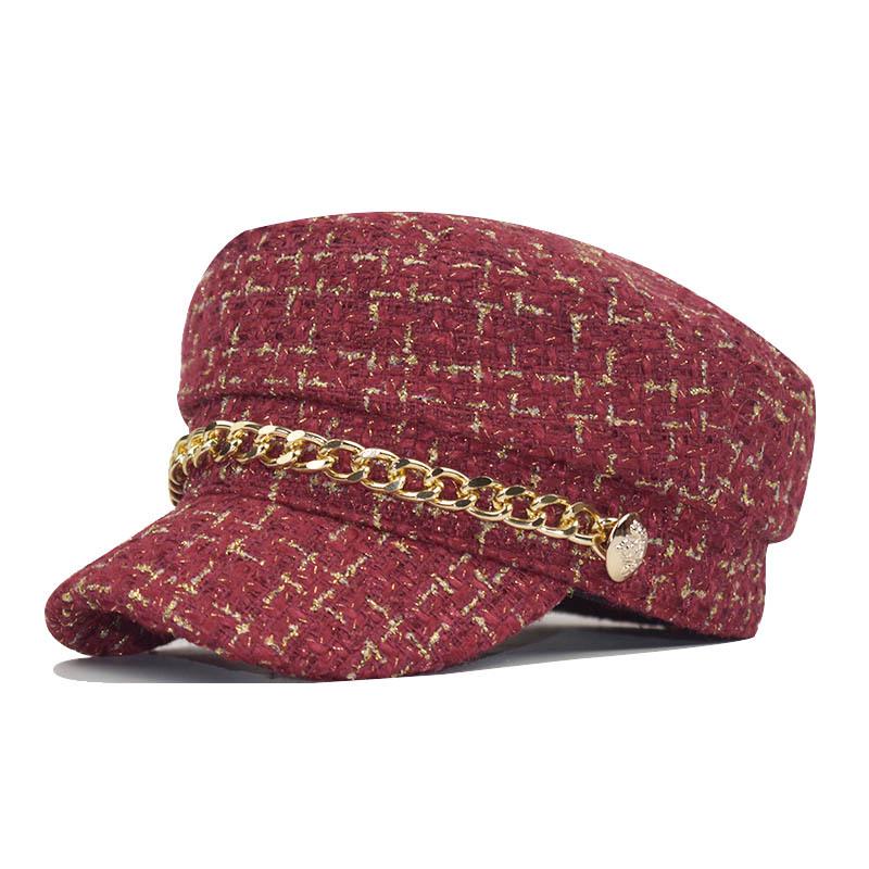 

Women s Vintage Octagonal Beret, Newsboy Hat, Casual Imitation Woolen, Plaid, New Fashion, 2026 One Size