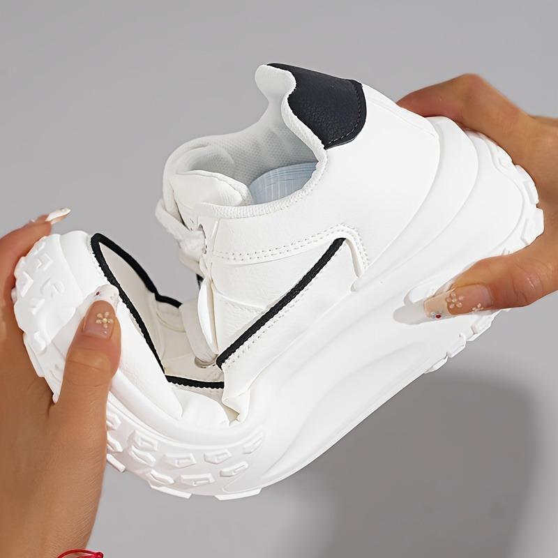 Small White Shoes Female 2025 Spring New Students Casual Street Shoes Female Thick Bottom Heightening Plate Shoes