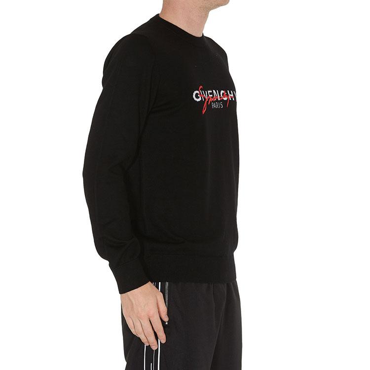Givenchy Sweaters Men's Black Crew Neck Moderate BM90B1404X-009