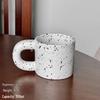 ZISIZ Retro Ink Splash Chubby Ceramic Mug
