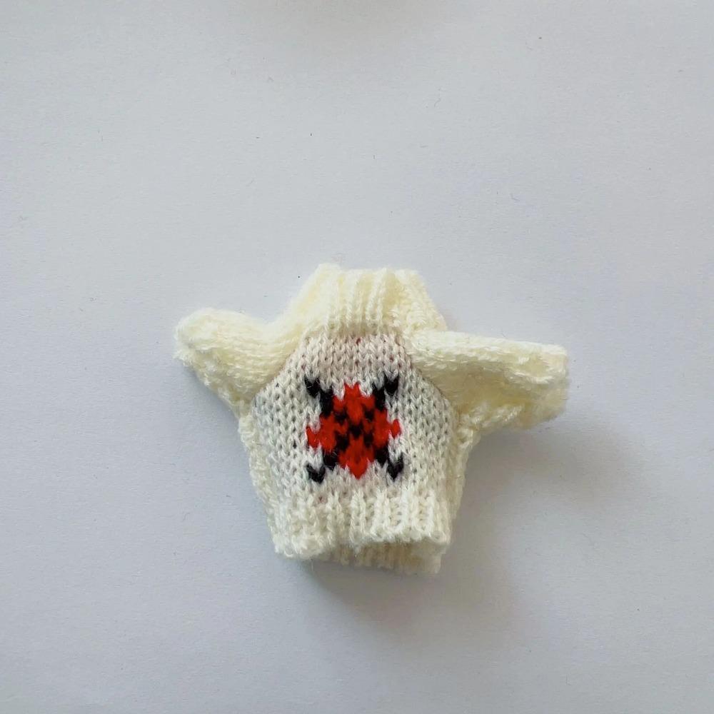 1 Stk. Heißverkauf 10cm Schulleiter Hundebekleidung Miniaturpullover für 1:8 Bjd Spielzeugpuppe Pullover Puppe Weihnachten Tragen Zubehör