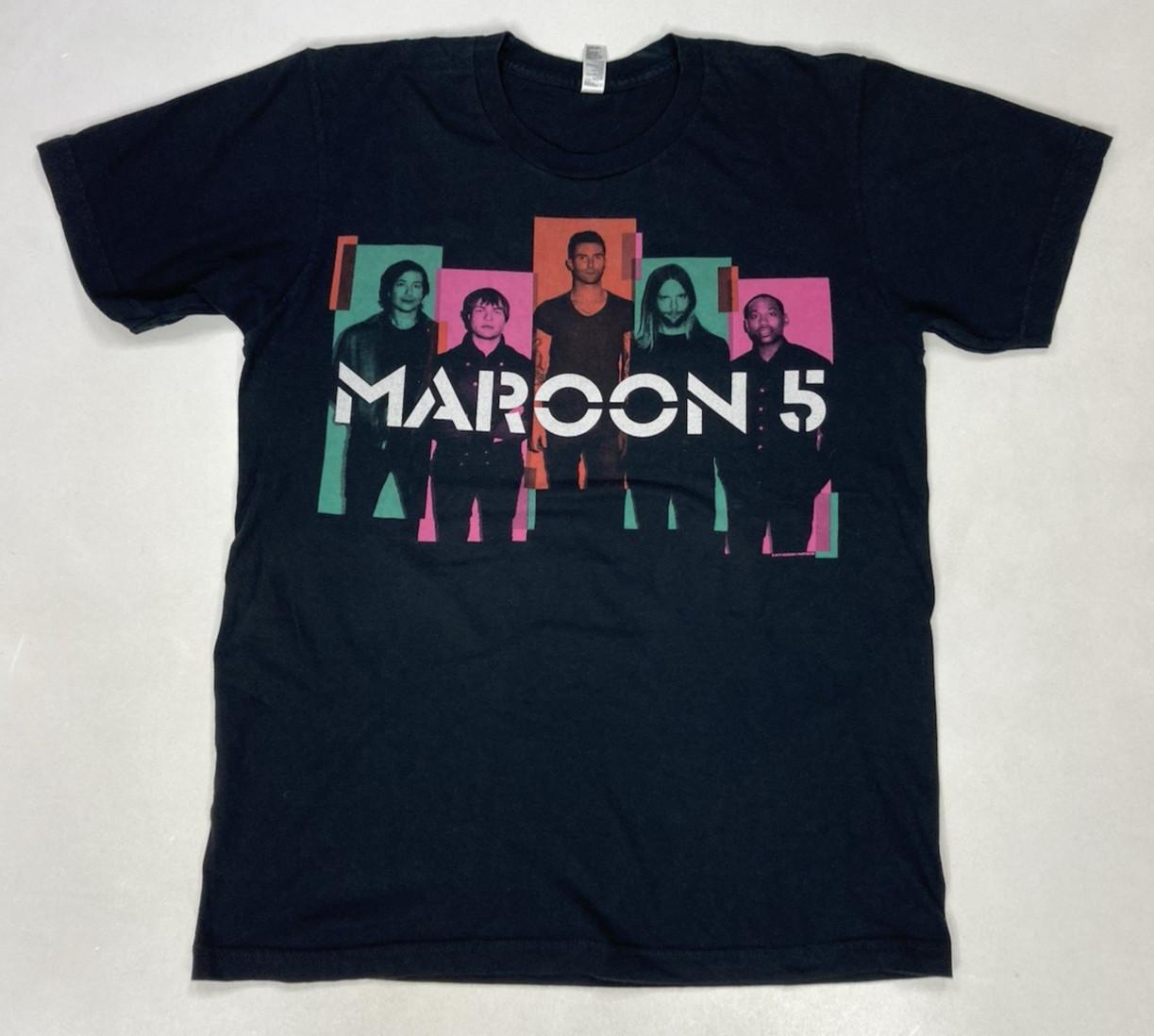 Maroon 5 Североамериканский тур 2013 Графическая футболка Мужская Средняя Черная Музыка S
