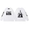 Blockbuster Wash Loose Blockbuster Long Sleeve T-Shirt Vintage Couple Sweater Men