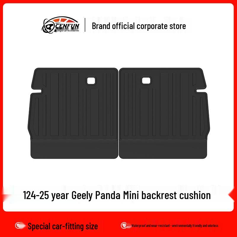 Eco-Friendly Odorless Carbon Fiber Pattern Trunk Mat for Geely Panda Mini - Wear-Resistant Backrest Pad