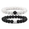 Türkis und Lavastein Verwittertes Armband Set