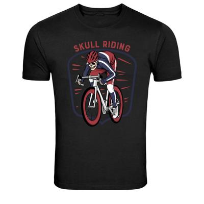 Totenkopf fährt Fahrrad Radfahrer Grafik T-Shirt