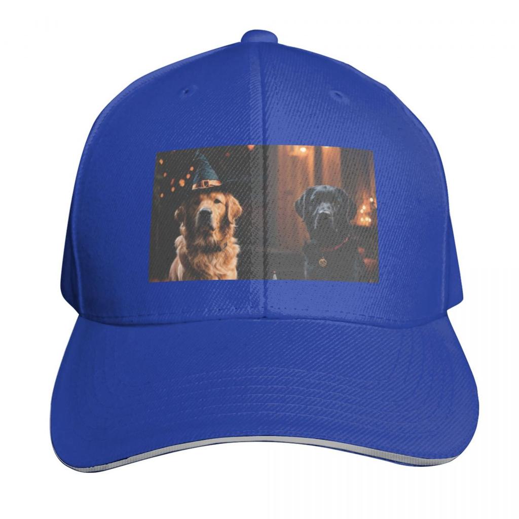 Halloween Dogs Golden Retriever and Black Labrador Baseball Cap sun hat sailor cap for Unisex fun hats Trucker Hats For Unisex Womens