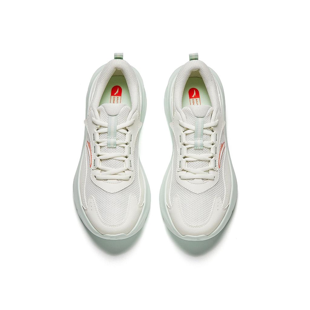 Anta Training Shoes With Shock Absorption And Breathability Women Sneakers Ivory-White Oxygen-Green 922537702Q-6