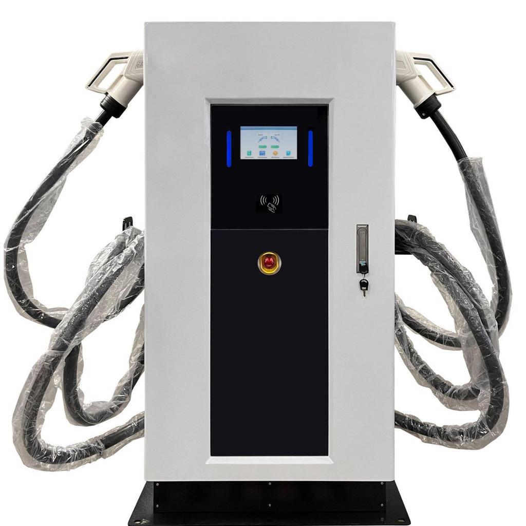 Kangrui 80KW Dual Gun DC Floor-Standing EV Charger with European Standard and OCPP Compatibility