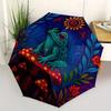 Fantasy Mushroom Garden StickerUmbrella with Cute Design, Portable 3-Fold Compact Umbrella for Men & Women, Valentine's Day Mother's Day Halloween & C