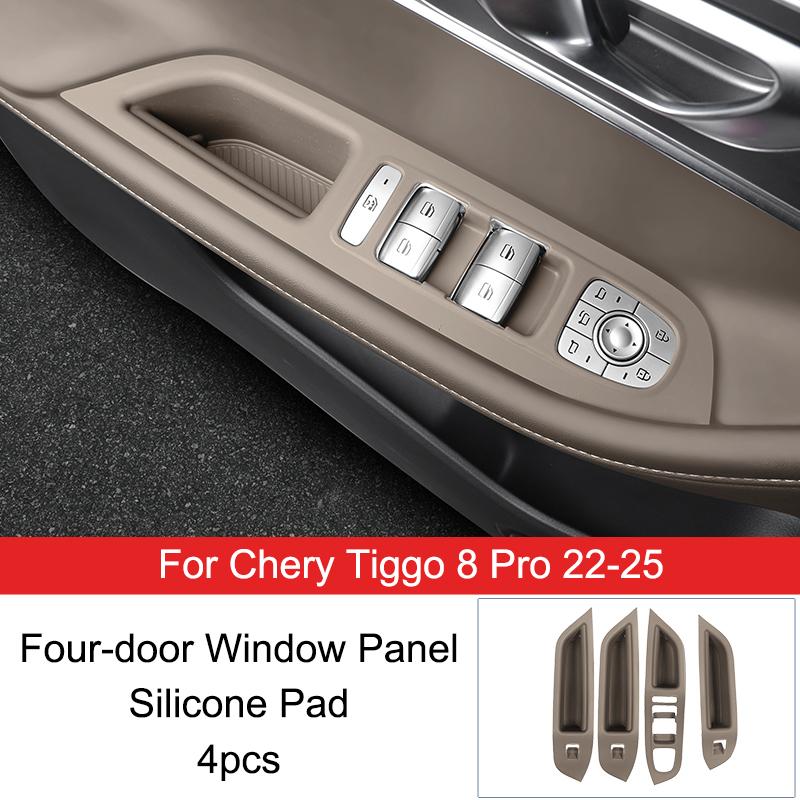 For Chery Tiggo 8 Pro 8 Pro Max 22-25 Car Center Console Cup Holder Pad Silicone Anti Slip Organizer Protective Accessories