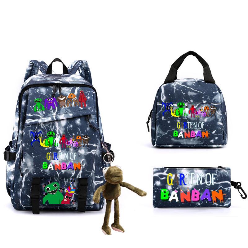 Game Student Schoolbag Single Shoulder Pencil Bag Three-piece Set Double Shoulder Back