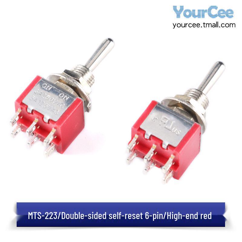 SPDT/DPDT Toggle Switch: 3/6/9/12 Pins, 2/3 Positions, Optional Reset, MTS-103/202