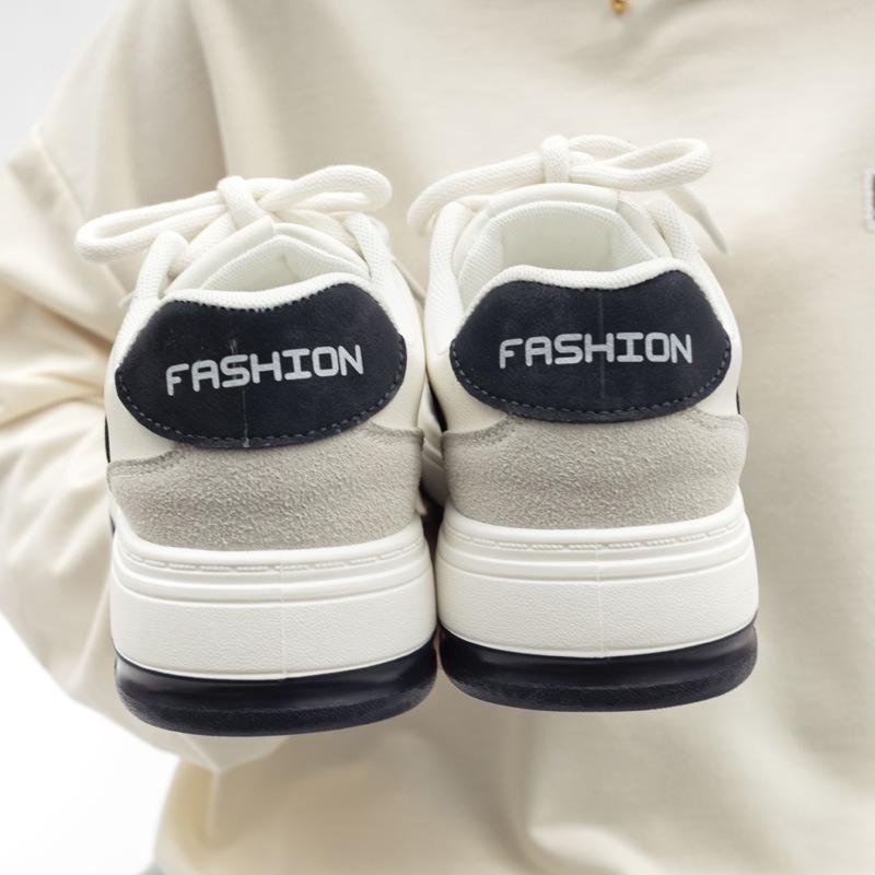 White Shoes for Women Autumn Ins Fashionable Versatile Niche Sports Striped Shoes Board Shoes for Women