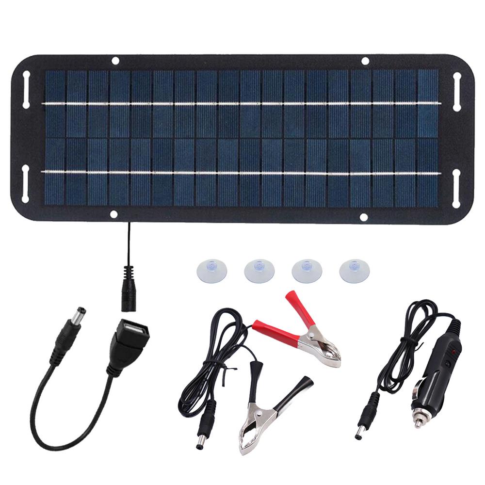 Portable Solar Panel 18v 5w Automotive Battery Maintainer Portable Battery Charger For Outdoor Use For Car Automotive Motorcycle