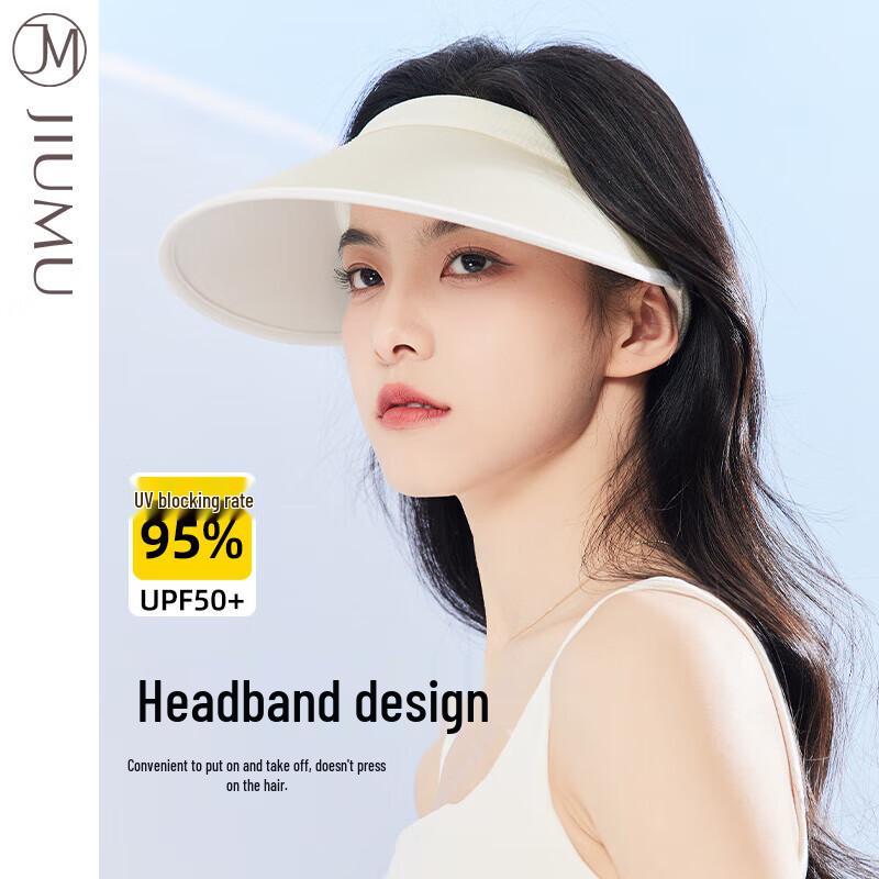 JIUMU Women's Summer Wide-Brim Sun Visor