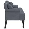 Bench with Cushions Dark Grey 120.5 x 65 x 75 cm Velvet