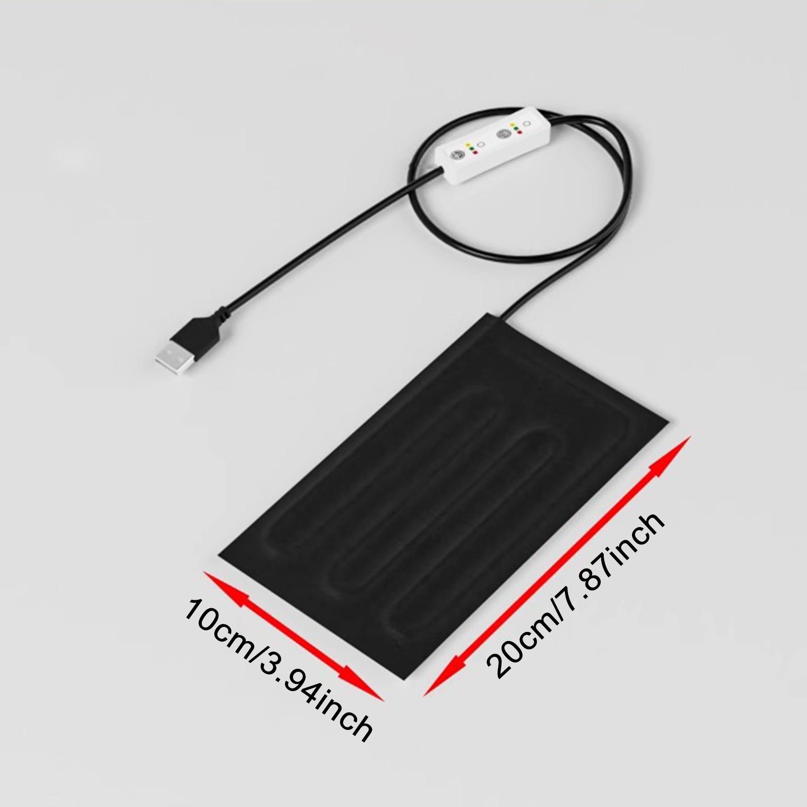 Reptile Heating Pad USB Portable Adjustable Temperature Warmer Pets Warming Cushion for Bearded Dragon Winter Warming Bed