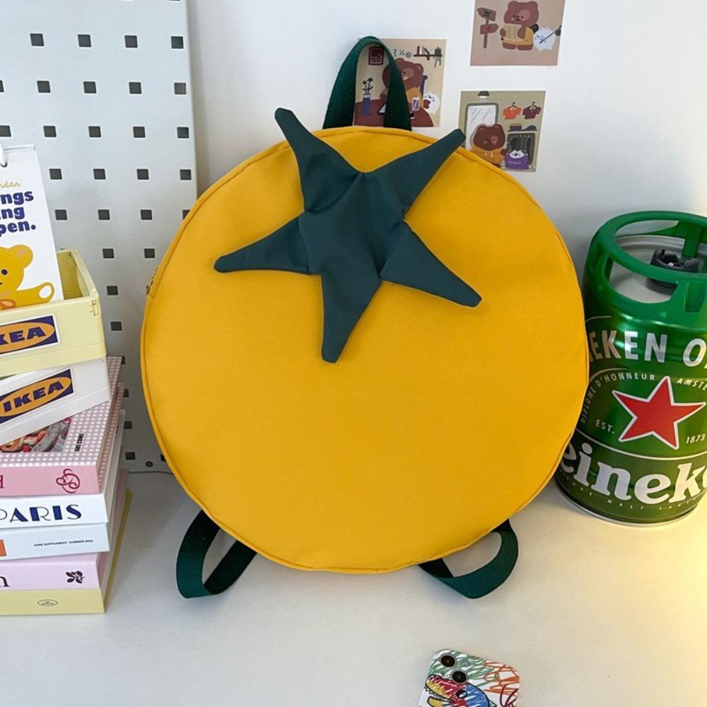 Cute Tomato Backpack Casual Student Schoolbag New Large Capacity Backpack  Teenagers