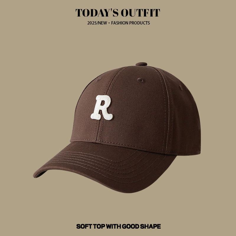 

New Korean Version with Big Head and Small Face Baseball Cap with Wide Brim and Versatile Sports Letter Baseball Cap Regular