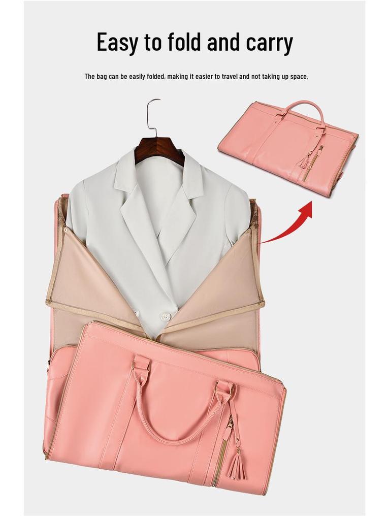 Multifunctional Travel Handbag: Large Folding Overnight & Trolley Suit Bag for Women