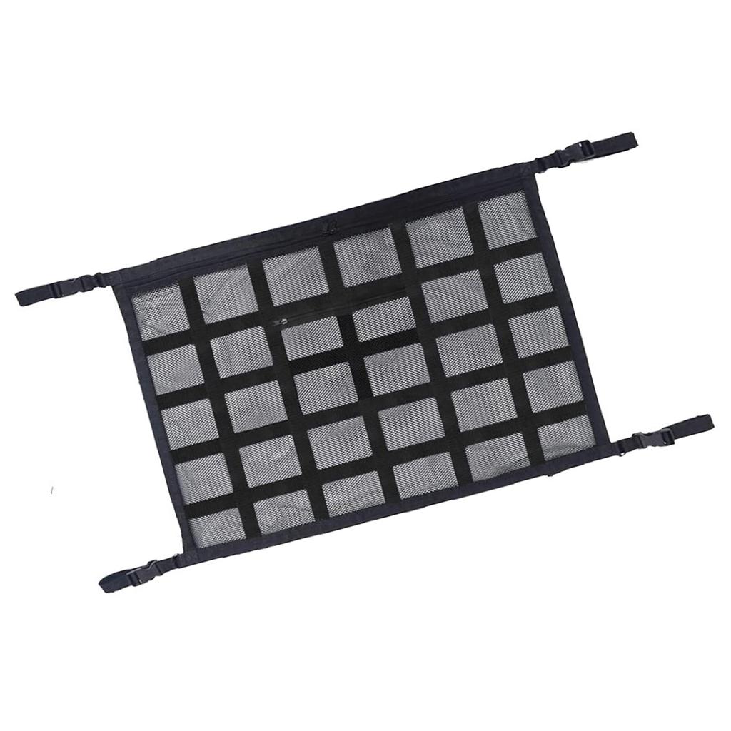 Upgrade Car Ceiling Cargo Net Pocket Strengthen Load Bearing and Droop Less Double Layer Mesh Car Roof Storage