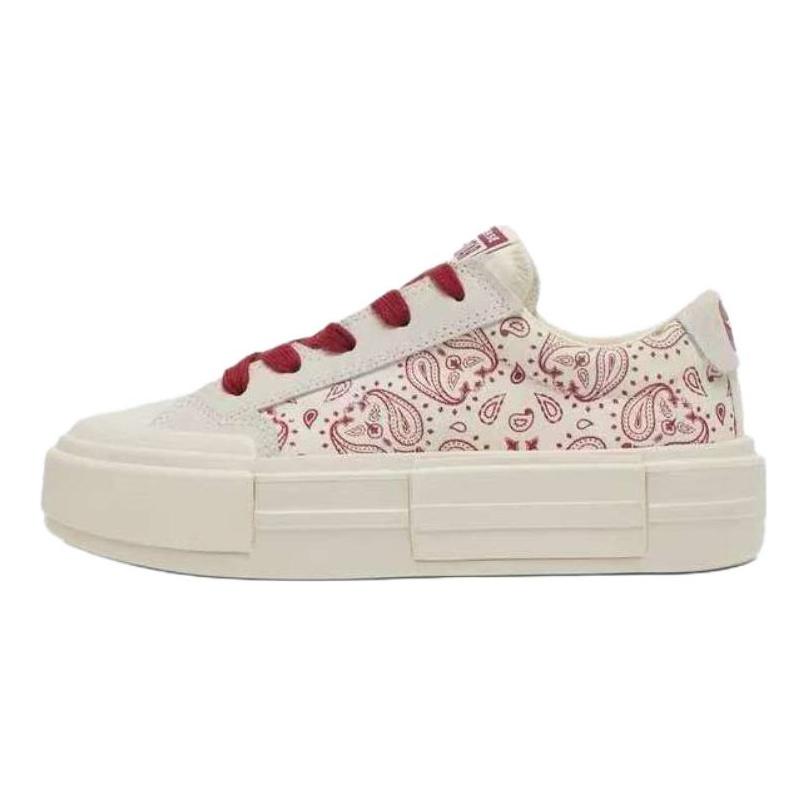Converse All Star Cashew Flower Leisure Comfortable Versatile Low-Top Canvas Shoes Unisex sneakers White A15753C