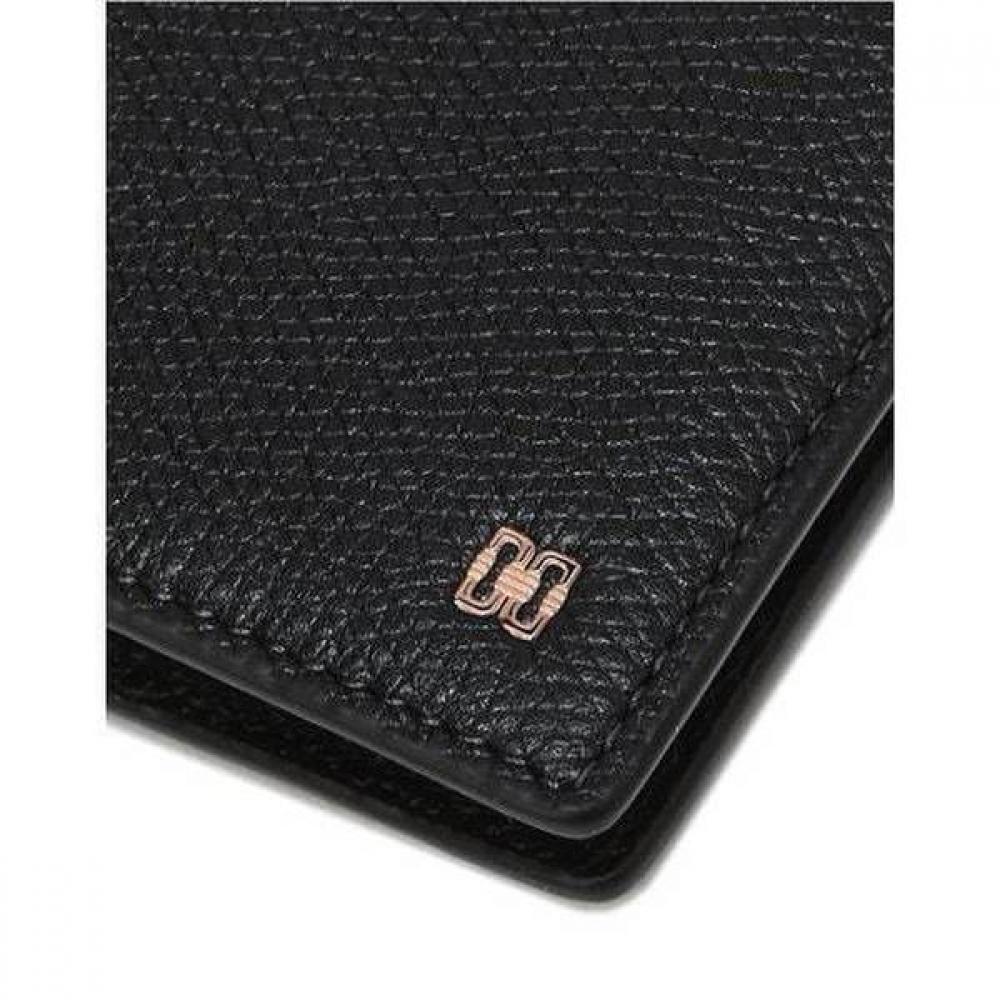Daks Black European Imported Leather Inside Check Slim Wallet Dbwa6e854bk