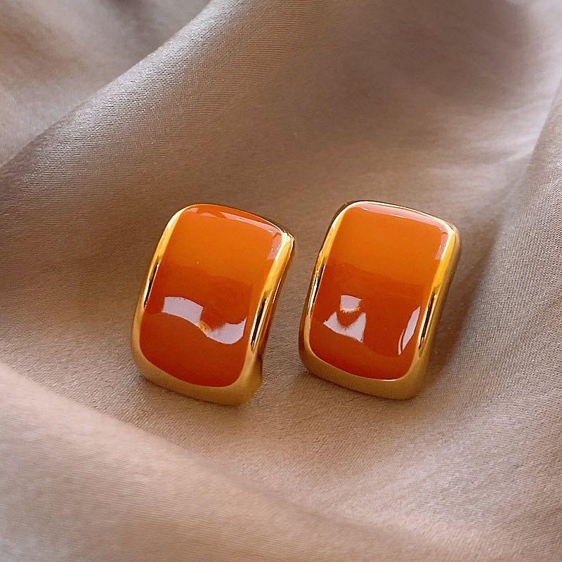 Guli Elegant Square Stud Earrings for Women Autumn and Winter Accessible Luxury Fancy Elegant Earrings New Niche Unique French Style Ear Rings