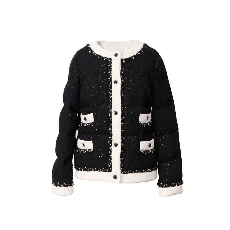 Blacknini Yin WAF/"Snow Elf" 95 White Goose Down Heattech High Fluffy Five-Weight Yarn Sequin Down Jacket