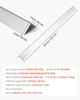 Stainless Steel Wall Corner Protector, 50 x 50 x 1217 mm, 10 Pack Metal Corner Guards, 304 Stainless Steel Edge Trim 90-Degree Angle for
