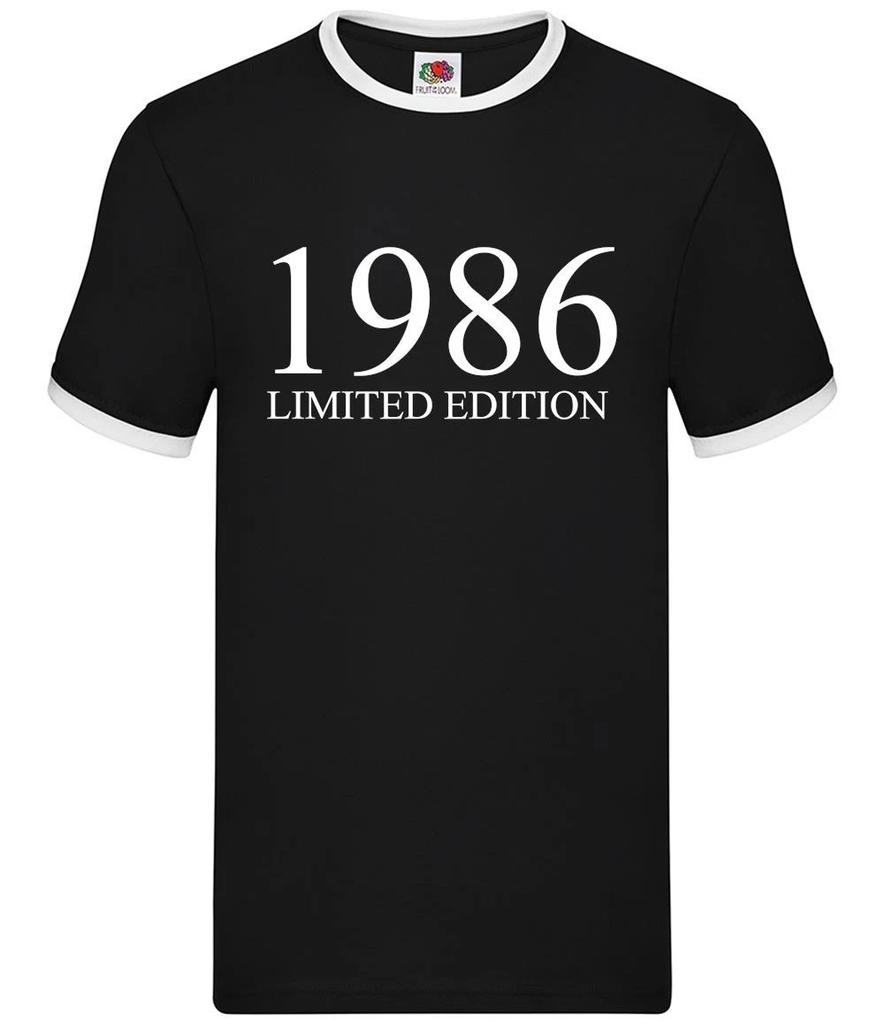 Limited Edition 1986 - Mens Ringer - Birthday Present 38th 38 Gift Age