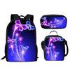 Trendig Beliebt Neuheit Lustig Schmetterling 3D-Druck 3 Stück/Set Schüler Schultaschen Laptop Tagesrucksack Rucksack Lunchtasche Federmäppchen