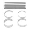 16 Pcs Bracelet Blank Adjustable DIY Openings 304 Stainless Steel Cuff Bangle Blank Bracelet Bending Bar