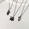 Versatile Black Cat Couple Necklace Pendant – Titanium Steel Hip Hop Style Sweater Chain
