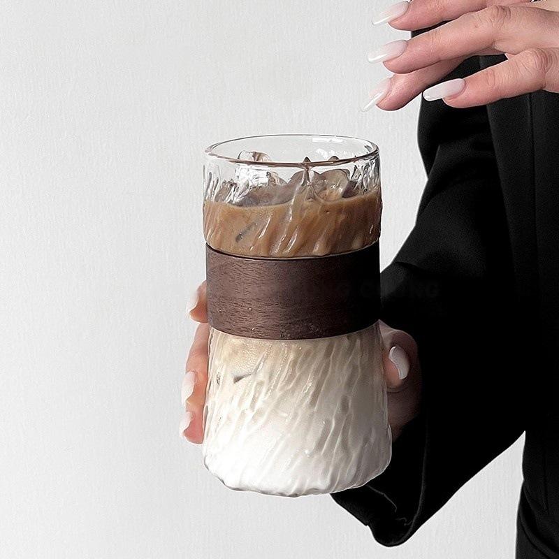 Glass Coffee Mugs With Cup Cover Transparent Tea Glasses for Hot/Cold Beverages  Americano, Cappuccino
