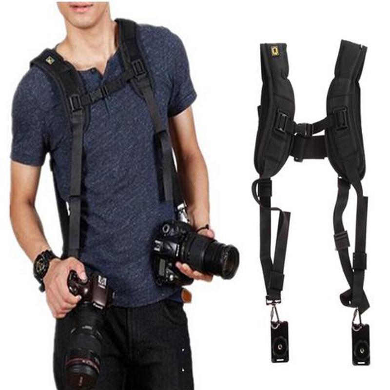 Camera Backpack Strap Buy Black Camera Double Shoulder Sling Backpack Belt Quick Rapid Strap ...