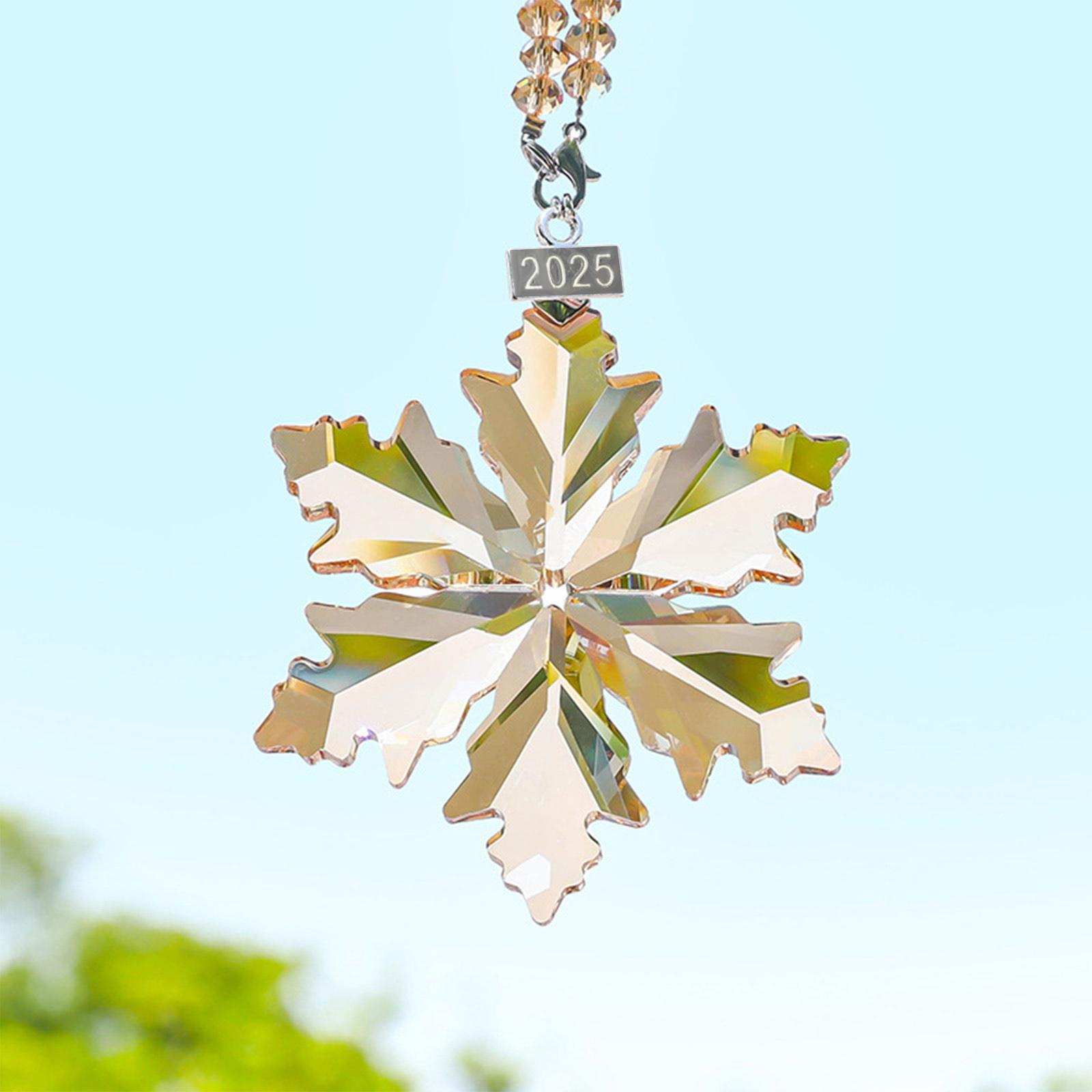 Annual Christmas Ornaments Crystal Snowflake Star, Sparkly Crystal Ornaments For Christmas Tree, Beautiful Christmas Ornaments For Women Girls One Size