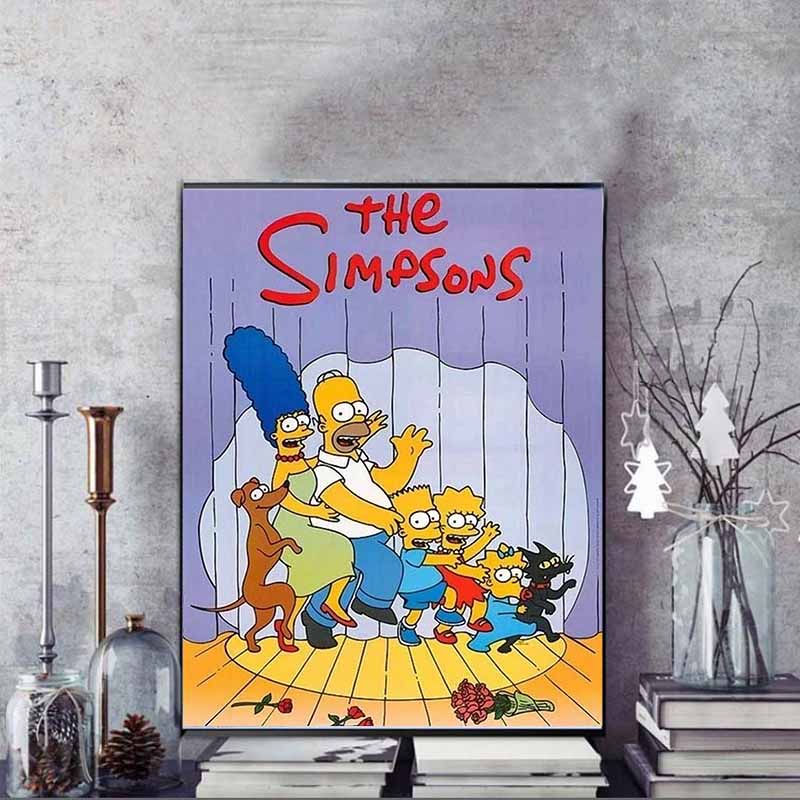 Disney Diamond Painting Simpsons Theme Painting Cross Stitch Hanging Print Puzzle Mosaic Embroidery Home Decor 5D Diy Art Brand New