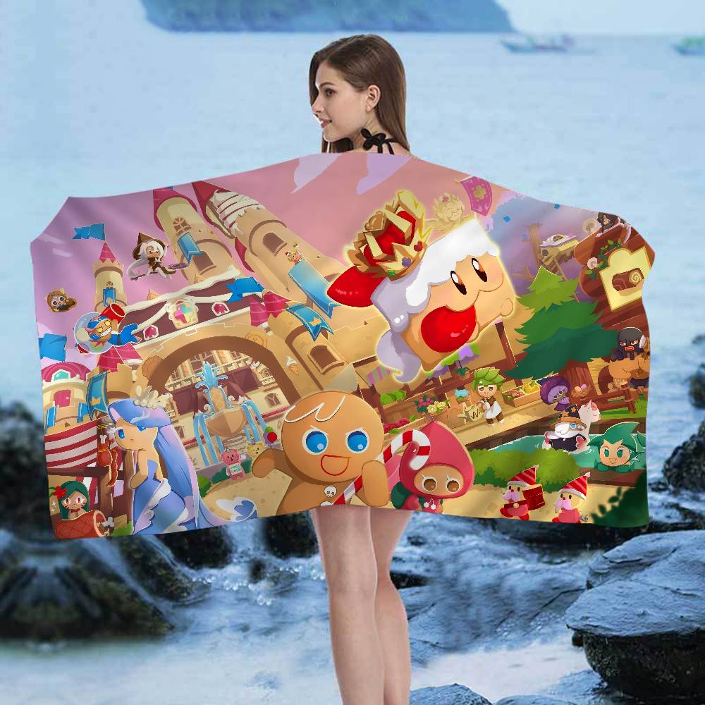 Game C-Cookie R-Run Beach Towel Colorful Bath Towels For Girl Microfiber Quick Dry Custom Sand Free Beach Yoga Spa Gym Pool