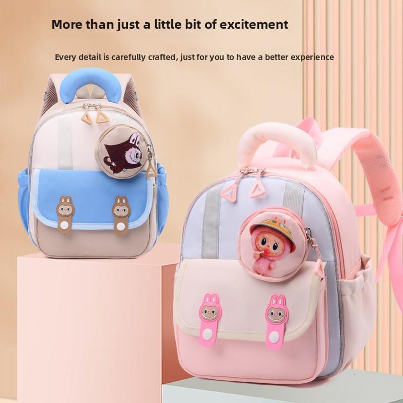 Childrens Cartoon Labubu Backpack With Breathable Oxford Material For Toddlers And Preschoolers