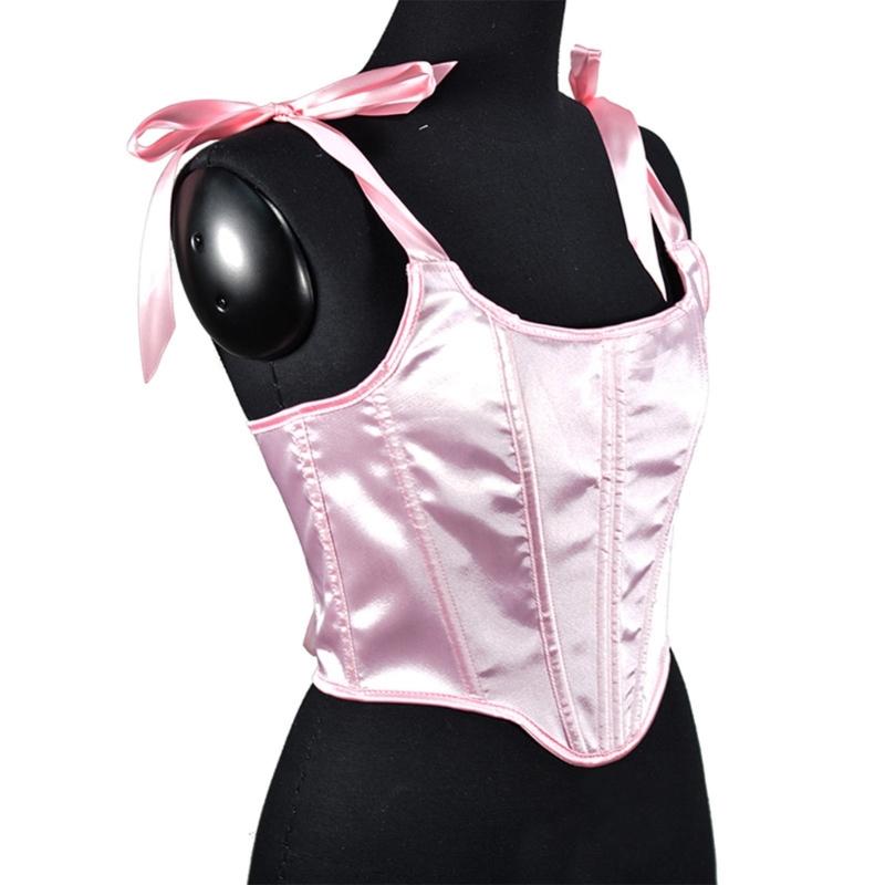 Elegant Solid Color Corset for Women Ladies Dress Corset Fashion Female Stretch Rope Waist Trainer for Prom Party