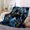 1pc Horror Movie Poster Flannel Blanket [Cozy Throw Blanket] For Sofa, Bed, Travel, Camping, Livingroom, Office, Couch, Chair, And Bed